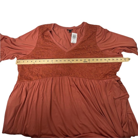 TORRID HI-LOW SKATER MINI DRESS - SUPER SOFT RUSTY BROWN SZ - Picture 7 of 13